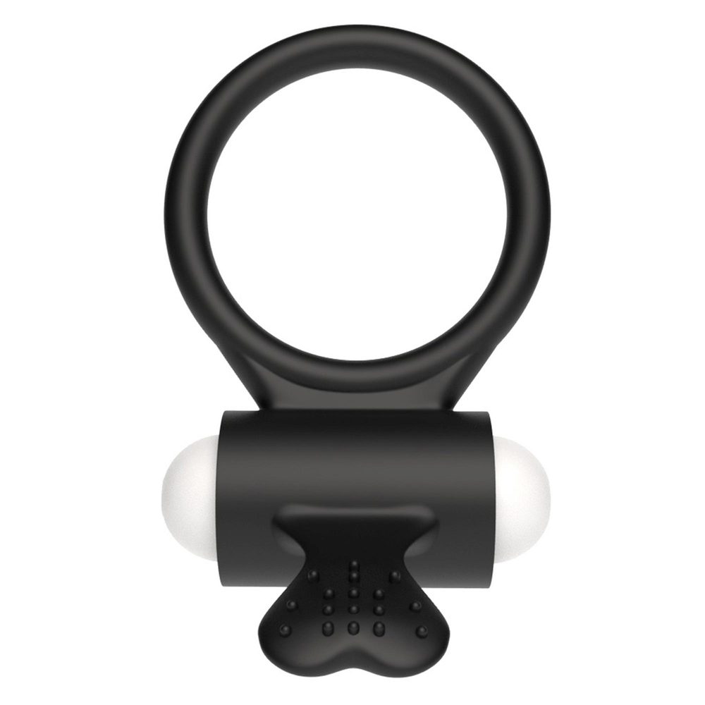 Pierścień wibrujący silikonowy Lovetoy czarny 7 cm