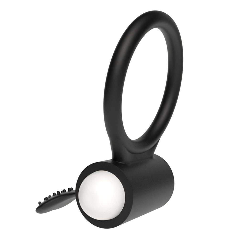 Pierścień wibrujący silikonowy Lovetoy czarny 7 cm