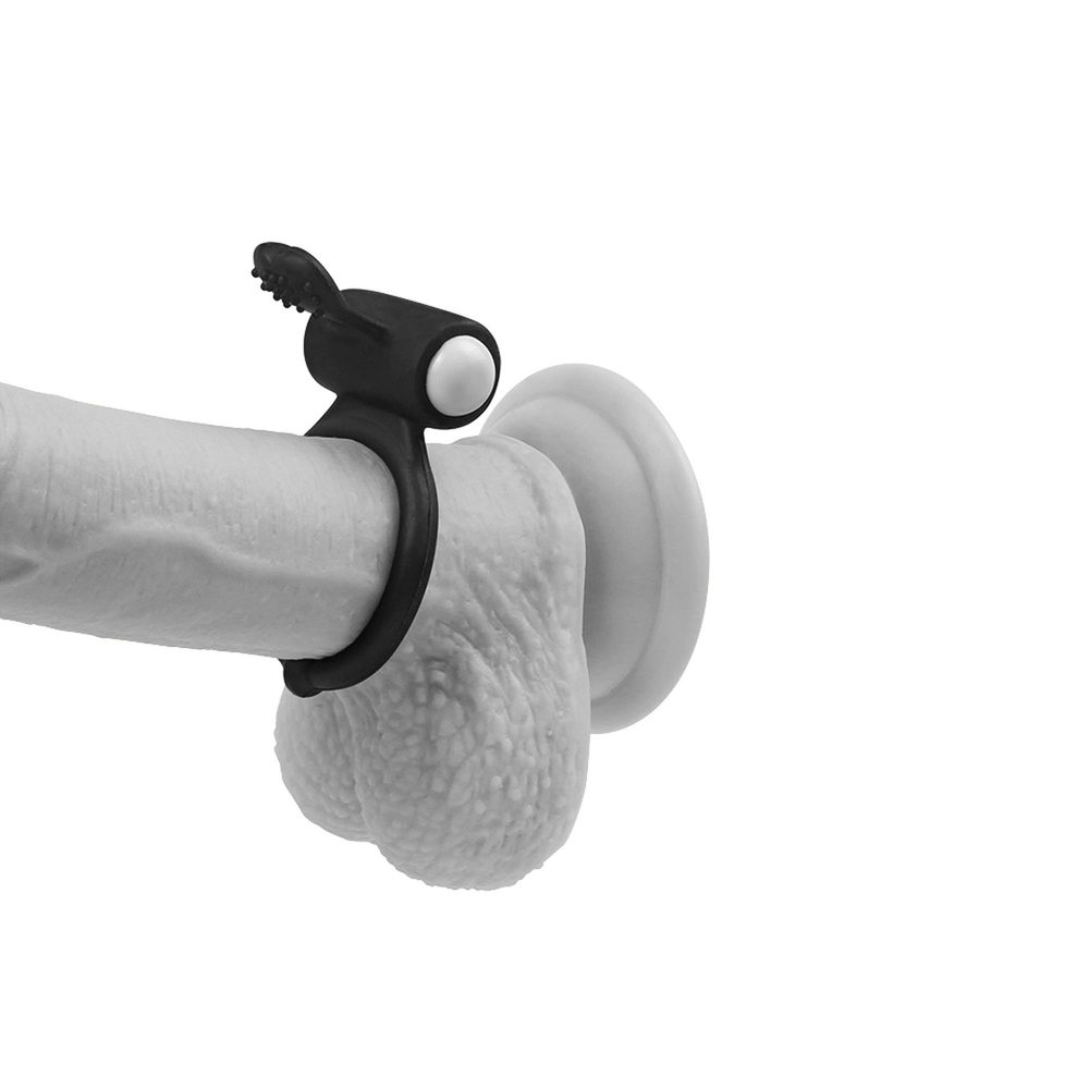 Pierścień wibrujący silikonowy Lovetoy czarny 7 cm