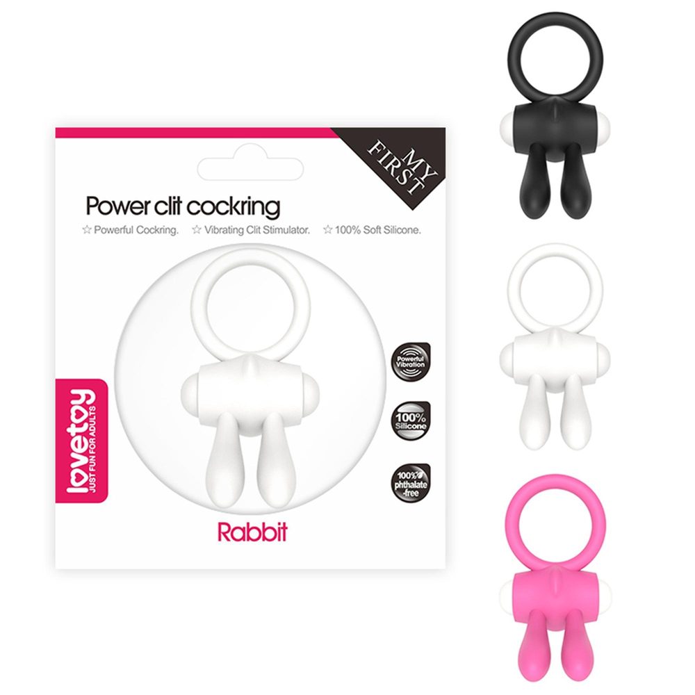 Pierścień wibrujący Lovetoy silikonowy biały 7.5 cm