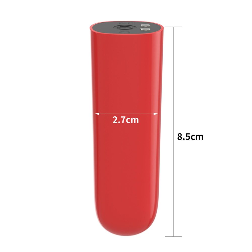 Mini wibrator IJOY ładowany USB wodoodporny 10 funkcji 8 cm