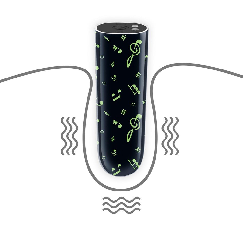Mini wibrator ładowalny świecący w ciemności Lovetoy zielony 8 cm