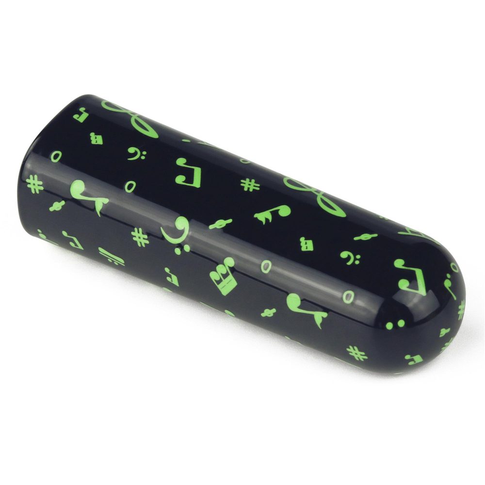 Mini wibrator ładowalny świecący w ciemności Lovetoy zielony 8 cm