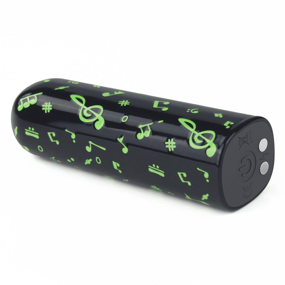 Mini wibrator ładowalny świecący w ciemności Lovetoy zielony 8 cm