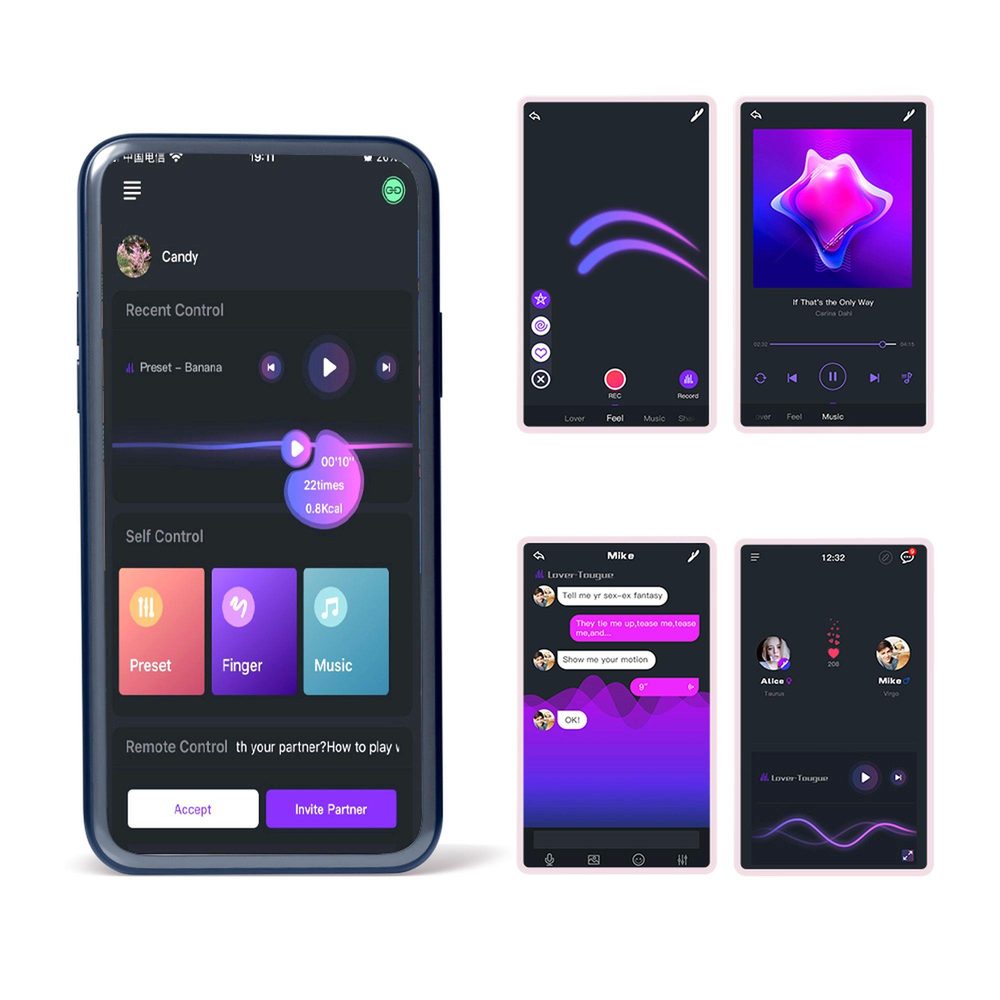 Pierścień wibrujący z aplikacją Rise Magic Motion zielony