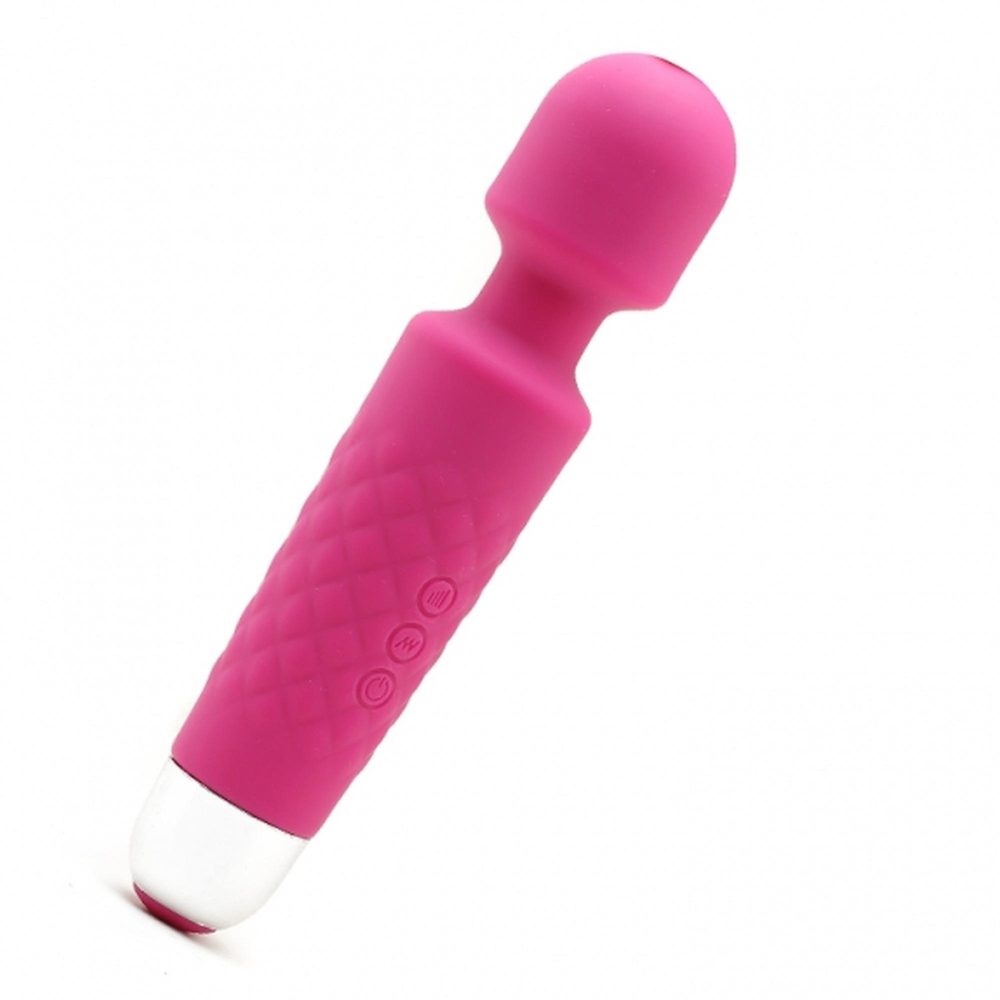 Masażer silikonowy Iwand Power Escorts różowy akumulator 20 cm