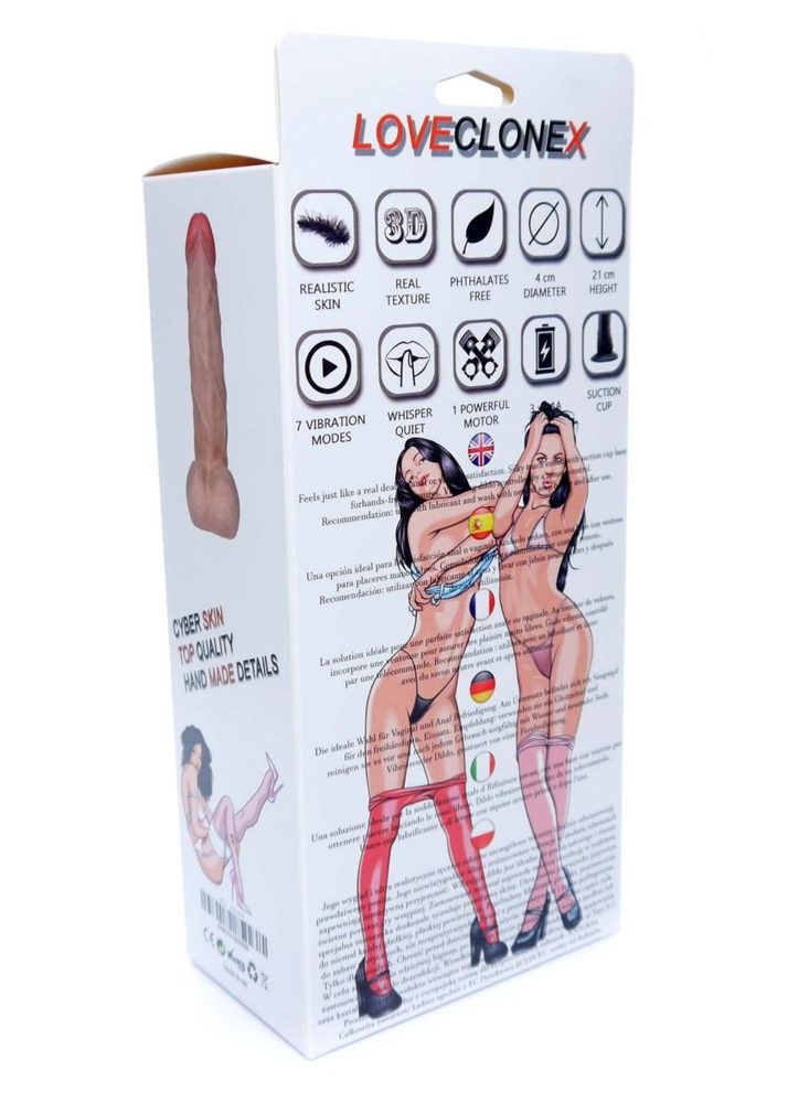 Wibrator realistyczny Achilles Loveclonex 19 cm