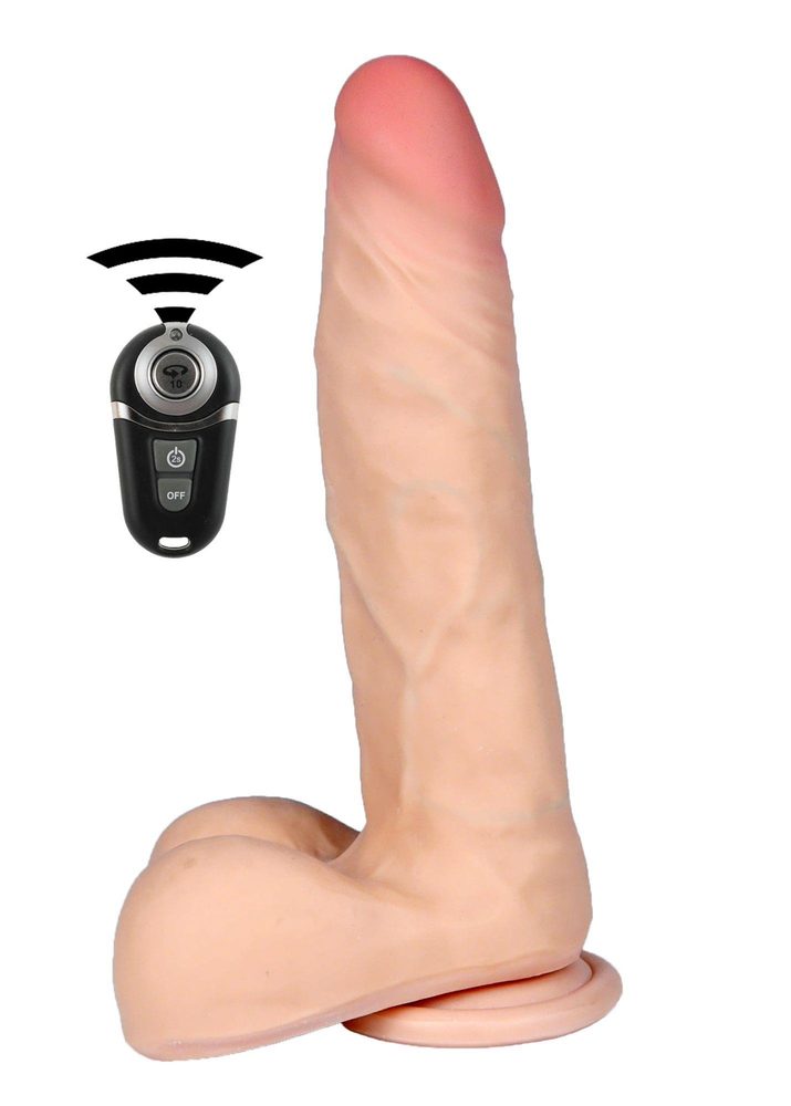 Wibrator realistyczny obrotowy Neptun Loveclonex 20cm USB z pilotem