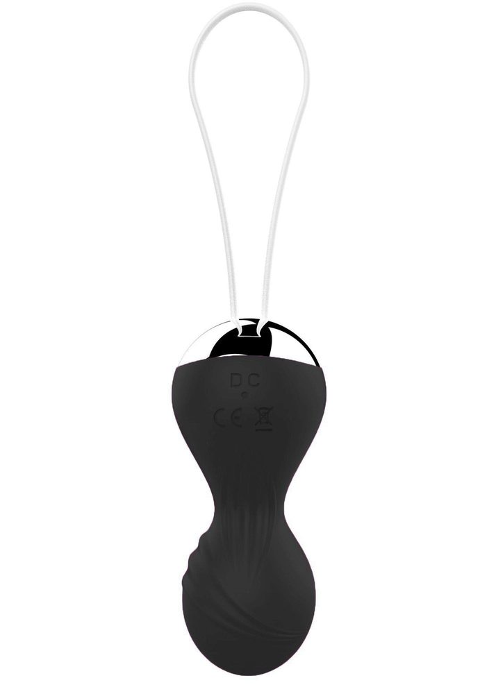 Kulki kegla wibrujące silikonowe B Series Magic pilot USB czarny