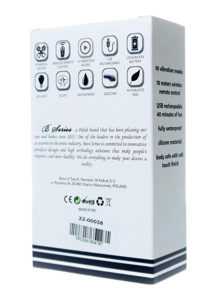 Kulki Kegla wibrujące silikonowe z pilotem USB 10 funkcji