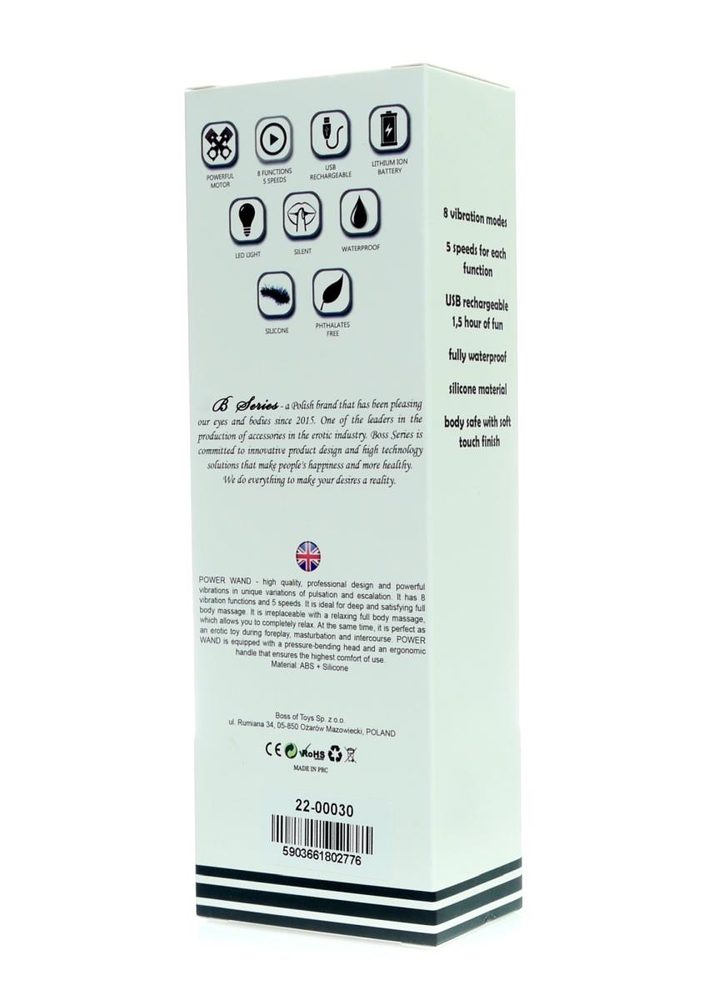Stymulator łechtaczki B Series Magic silikonowy czarny USB