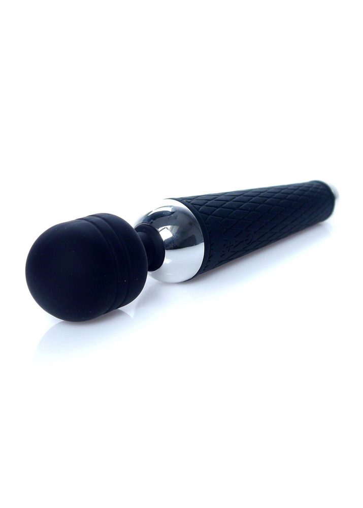 Silikonowy stymulator wand USB czarny 10 funkcji B Series Magic