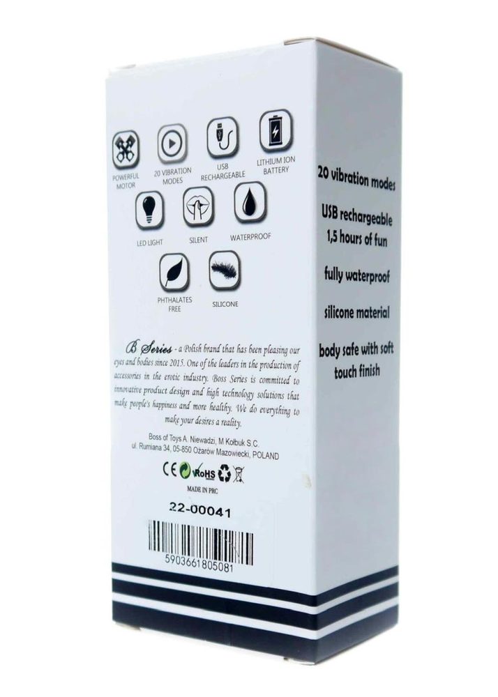 Stymulator łechtaczki mini USB 20 programów niebieski B-Series Magic