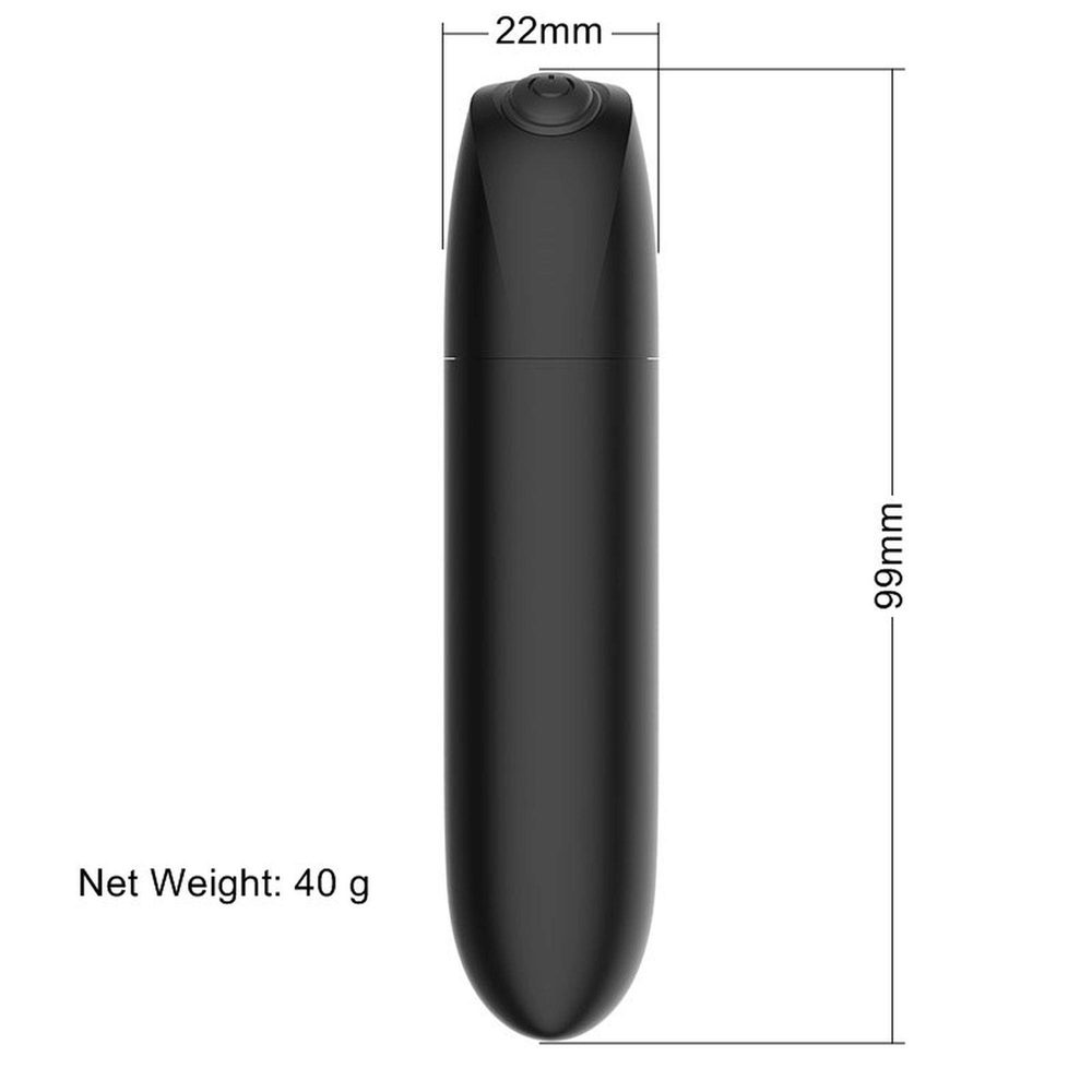 Potężny mini wibrator B Series Magic USB 20 trybów czarny błyszczący