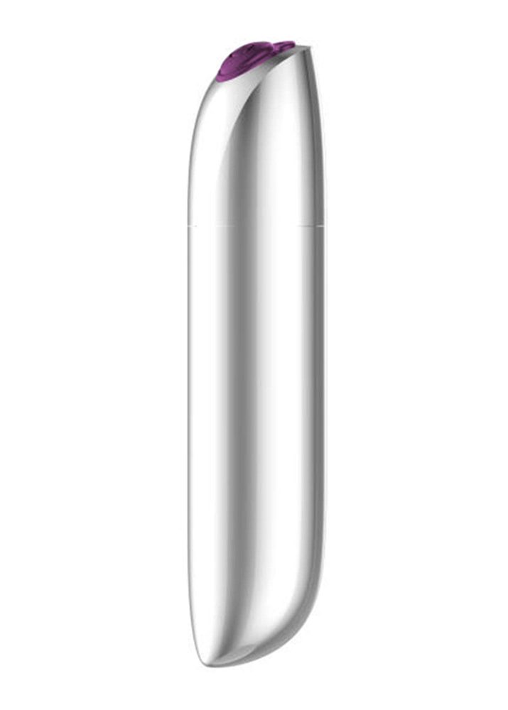 Potężny mini wibrator B-Series Magic USB srebrny 20 trybów