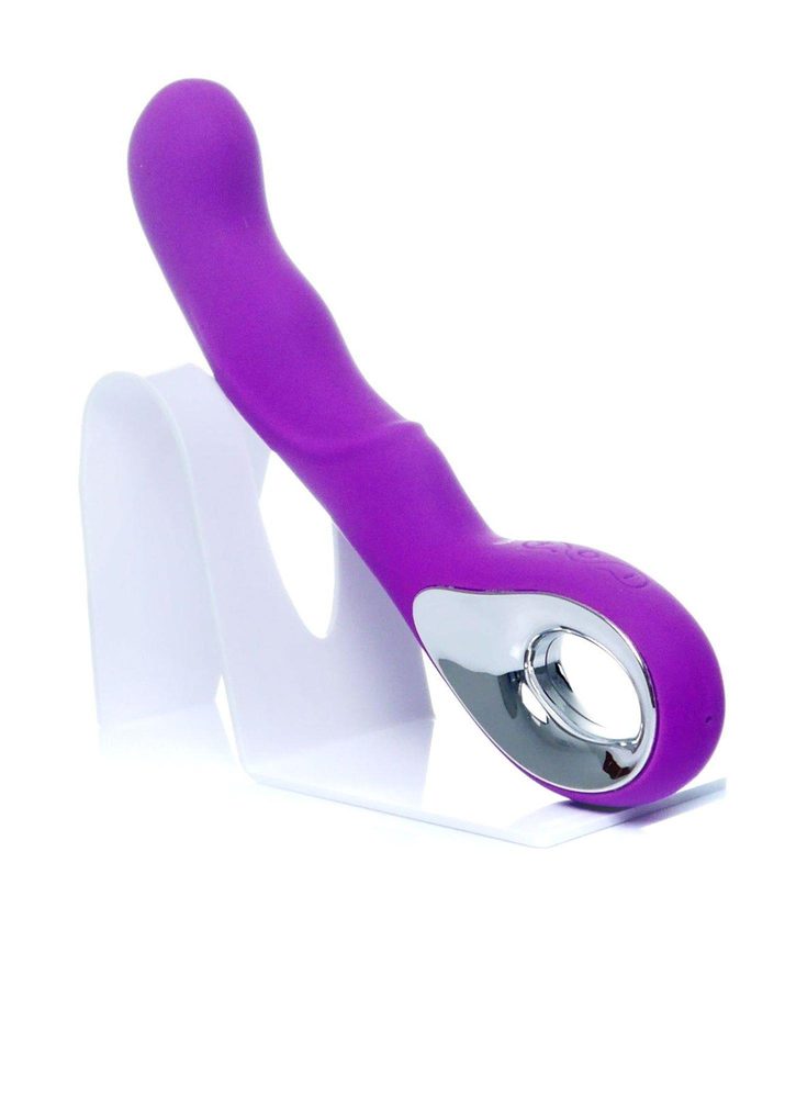 Wibrator punktu G silikonowy B Series Magic fioletowy USB 20 cm