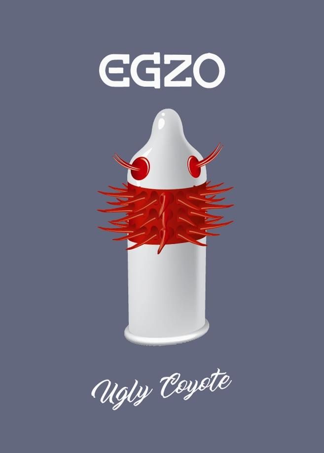 Prezerwatywy Egzo Ugly Coyote z wypustkami