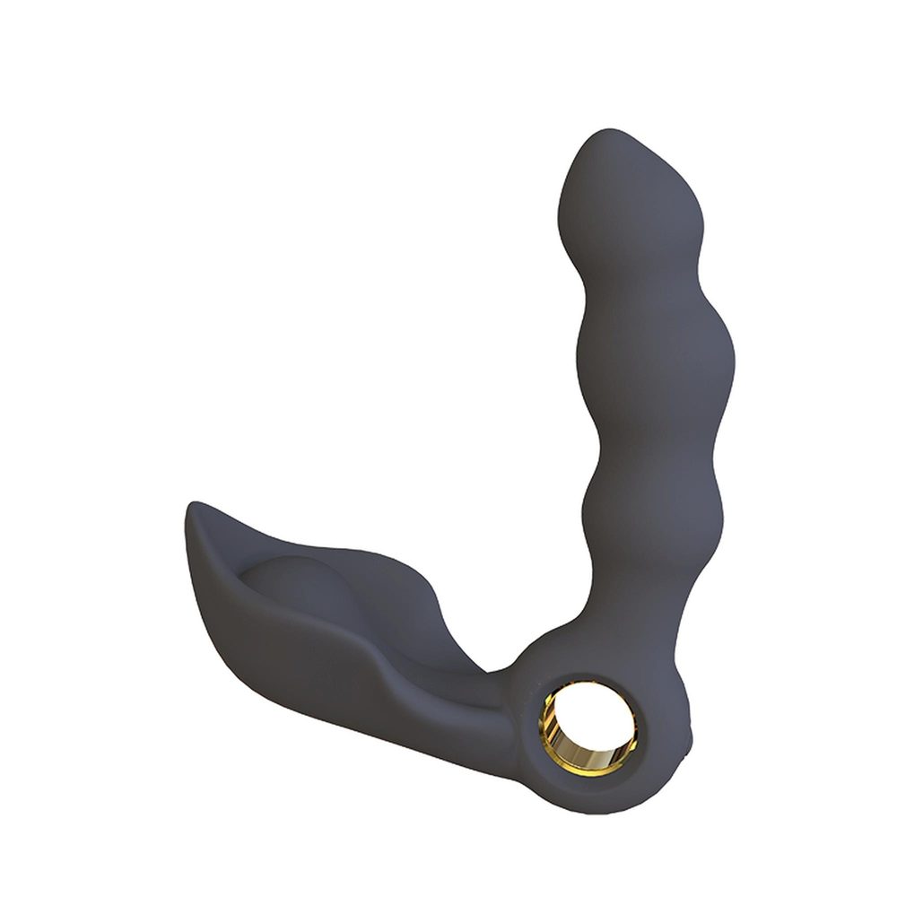 Masażer prostaty Angelo potrójna stymulacja czarny silikonowy USB