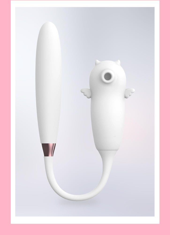 Stymulator bezdotykowy łechtaczki Viola biały silikonowy USB wodoodporny