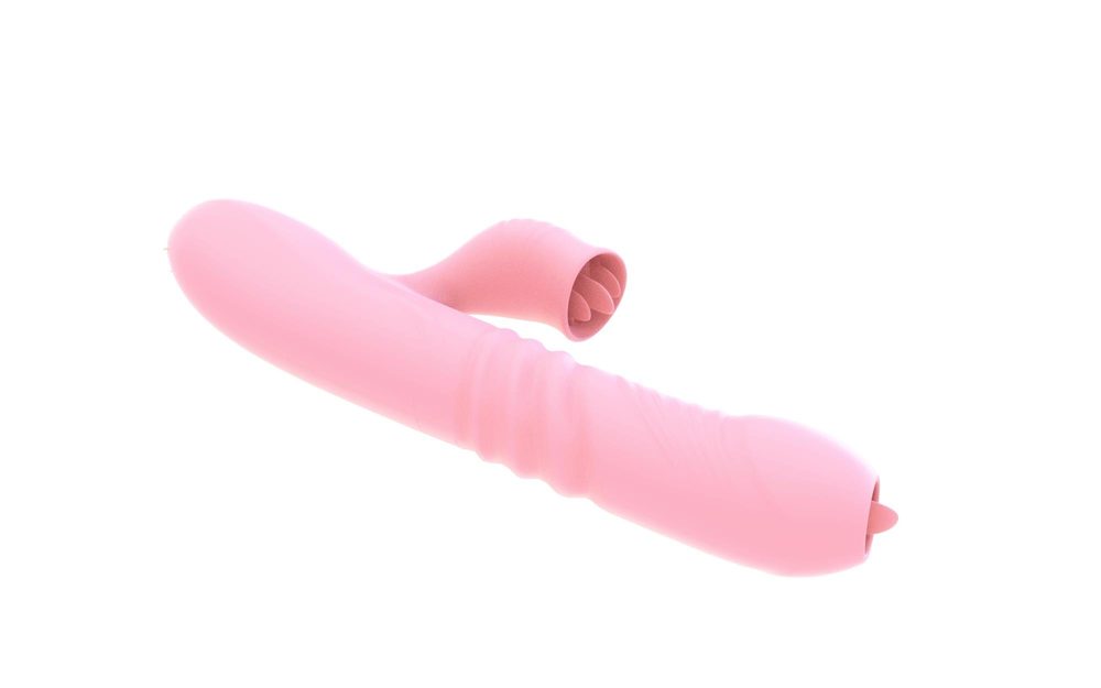 Wibrator silikonowy Lyla z ruchomym języczkiem różowy USB