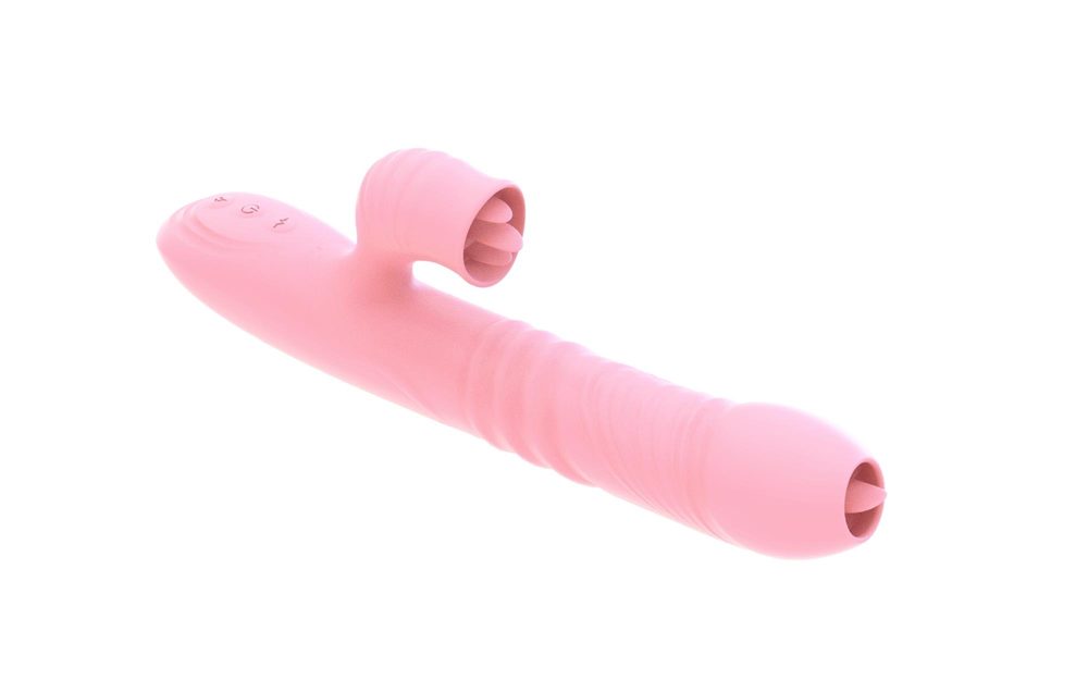 Wibrator silikonowy Lyla z ruchomym języczkiem różowy USB
