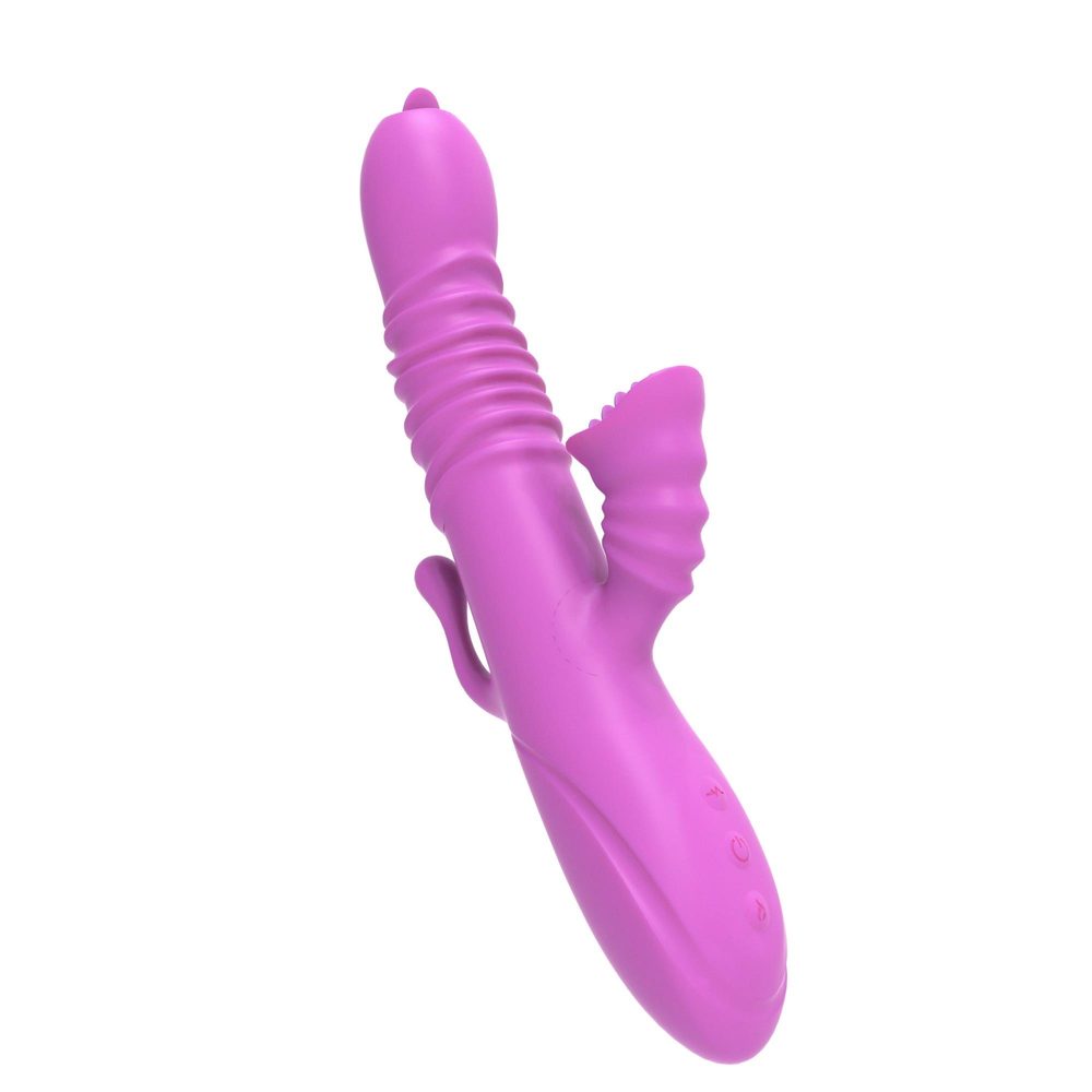 Wibrator stymulator łechtaczki z ząbkami i analny Lyla fioletowy USB