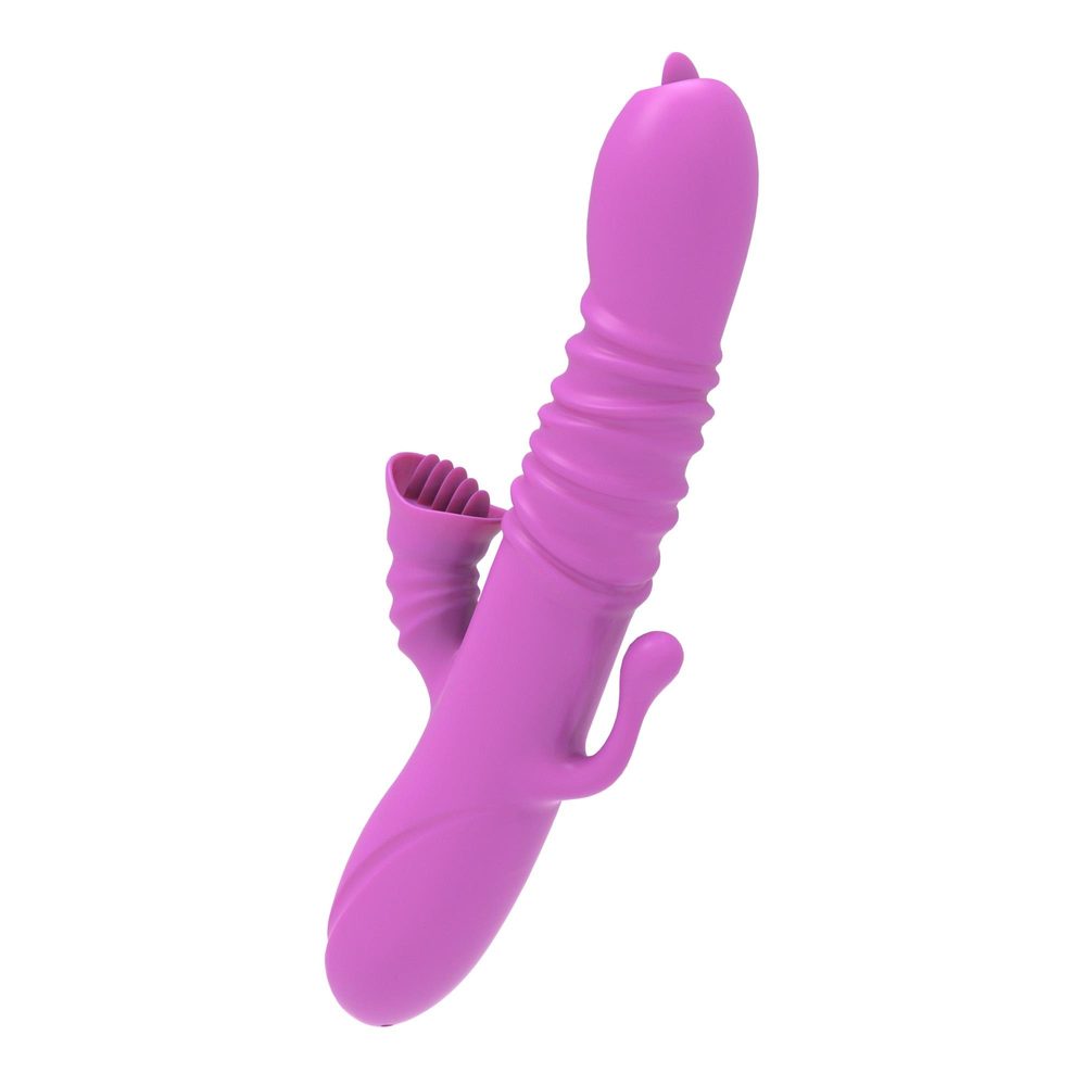 Wibrator stymulator łechtaczki z ząbkami i analny Lyla fioletowy USB