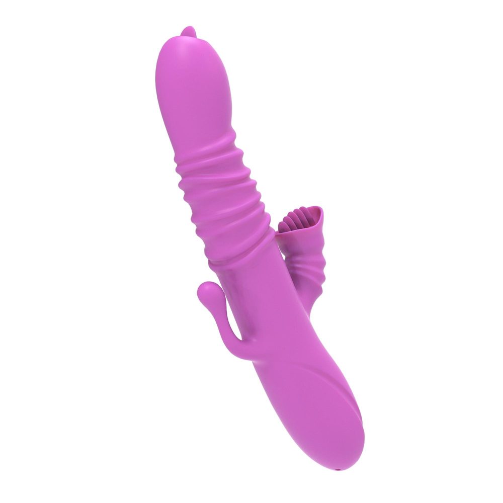 Wibrator stymulator łechtaczki z ząbkami i analny Lyla fioletowy USB