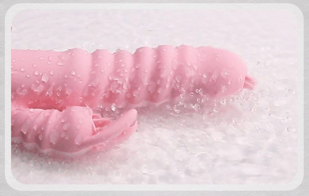 Wibrator królik Hannah silikonowy z języczkiem USB różowy