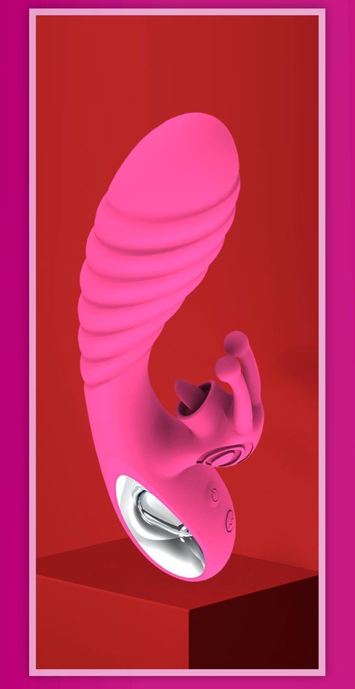 Wibrator króliczek silikonowy Vicky 36 funkcji USB różowy