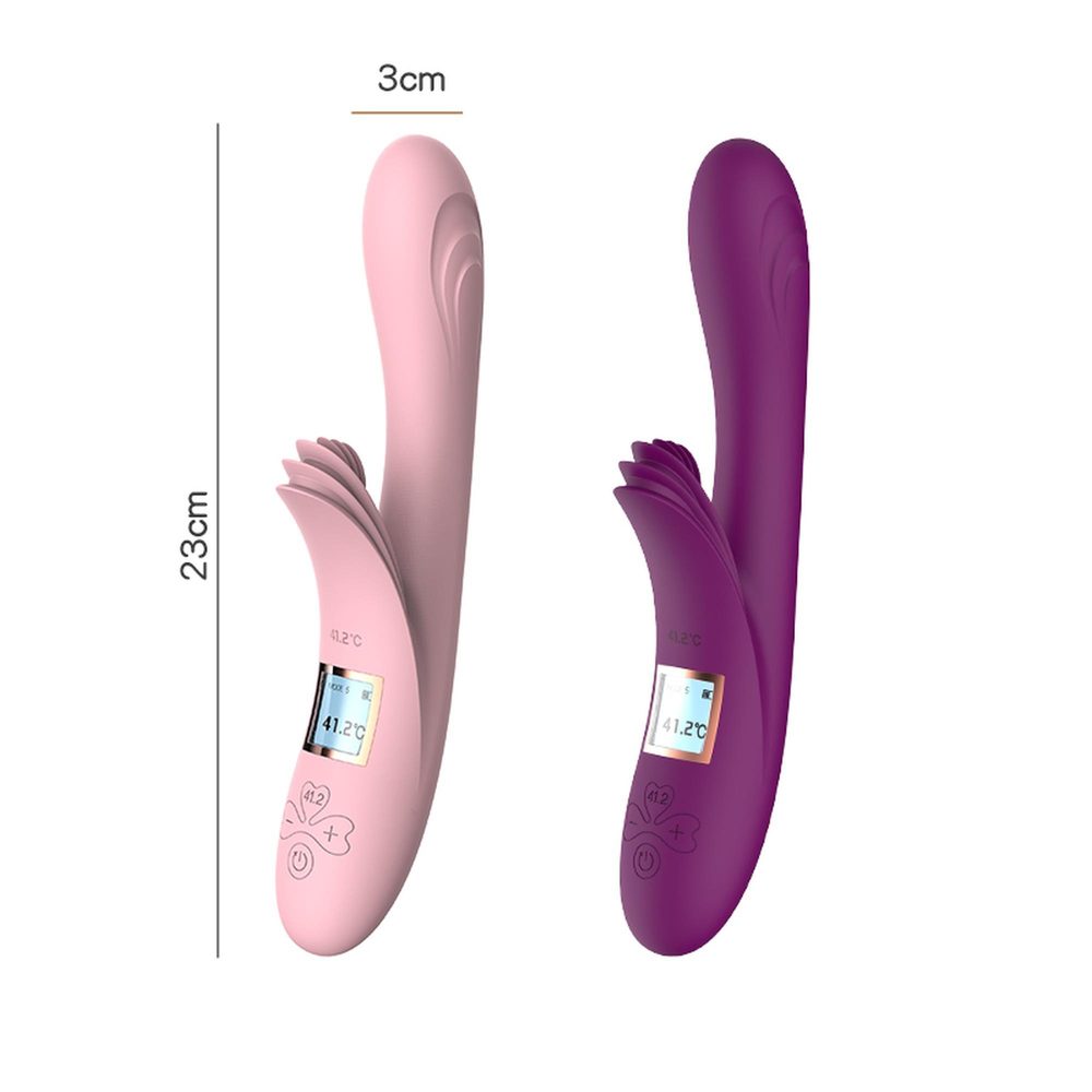 Wibrator Lilo dwusilnikowy silikonowy podgrzewany fioletowy USB