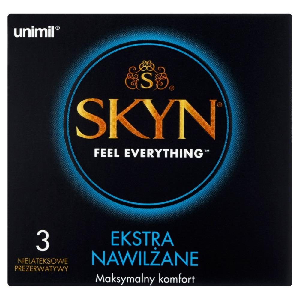 Prezerwatywy nielateksowe Skyn extra nawilżone 3 sztuki