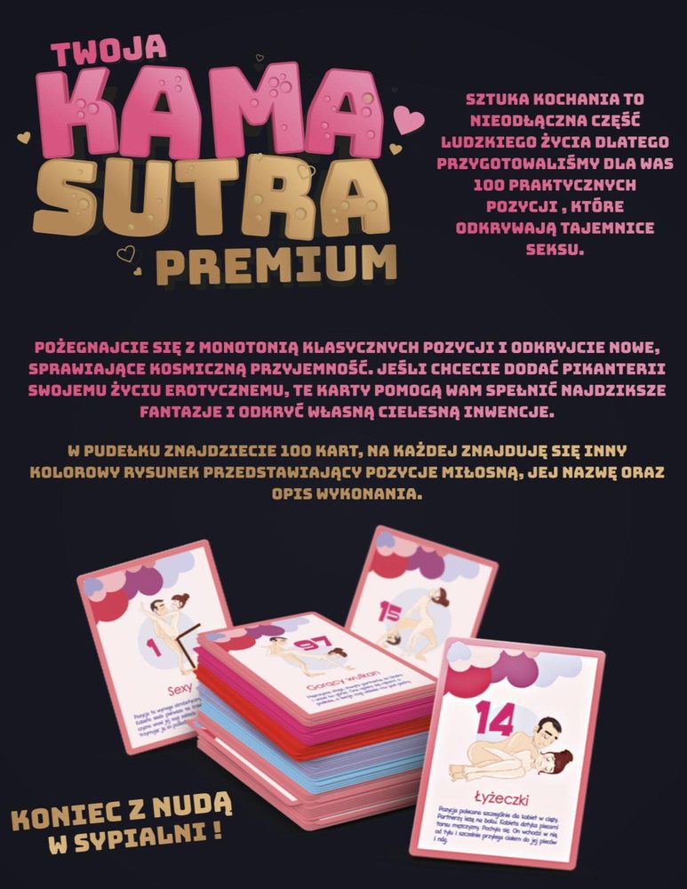 Gra erotyczna Kamasutra premium Grammi 100 kart