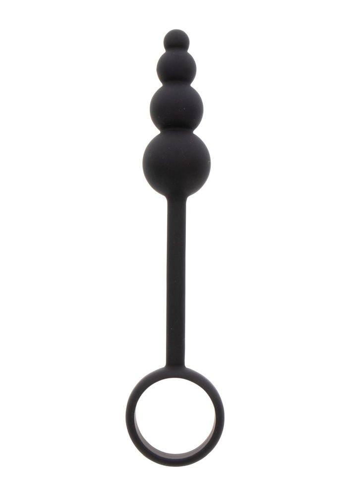 Korek analny z pierścieniem ToyJoy silikonowy czarny 22 cm