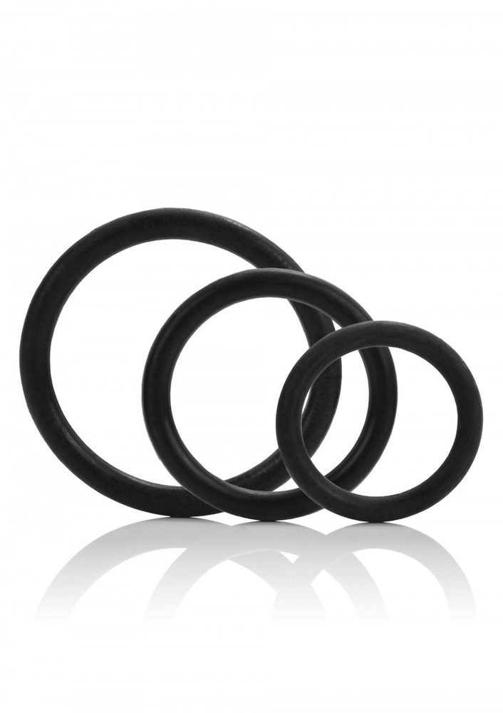 Pierścienie erekcyjne silikonowe Calexotics Tri Rings czarny