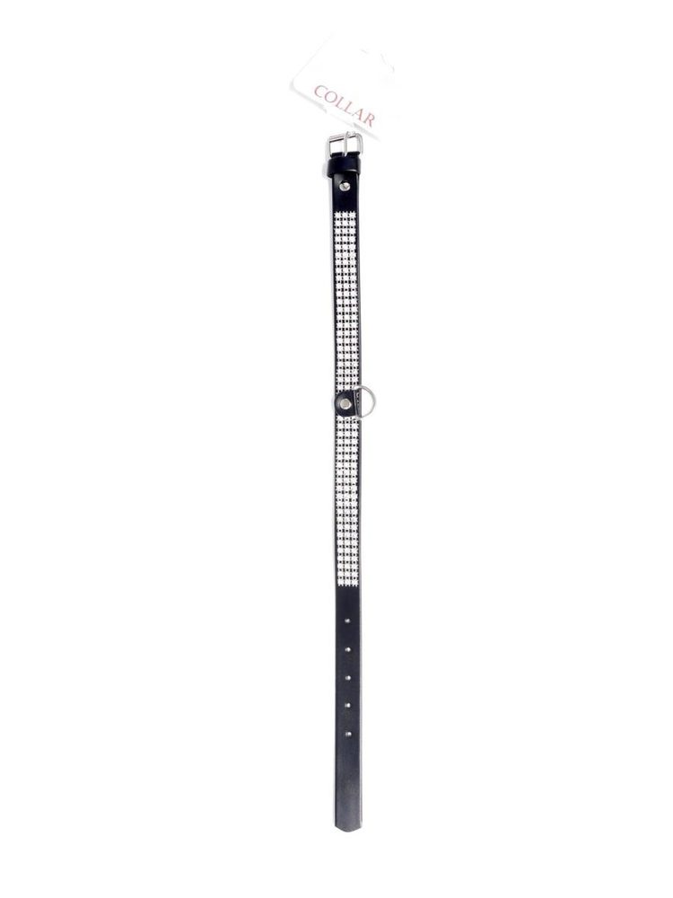 Obroża z kryształkami Fetish B Series srebrna 2 cm