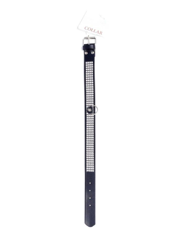 Obroża z kryształkami Fetish B Series srebrna 3 cm