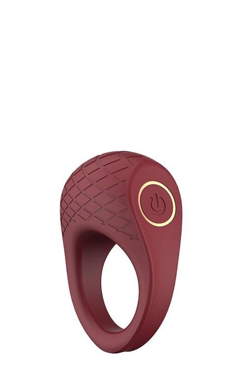 Wibrujący pierścień erekcyjny Dream Toys Romance Ivy rubinowy USB
