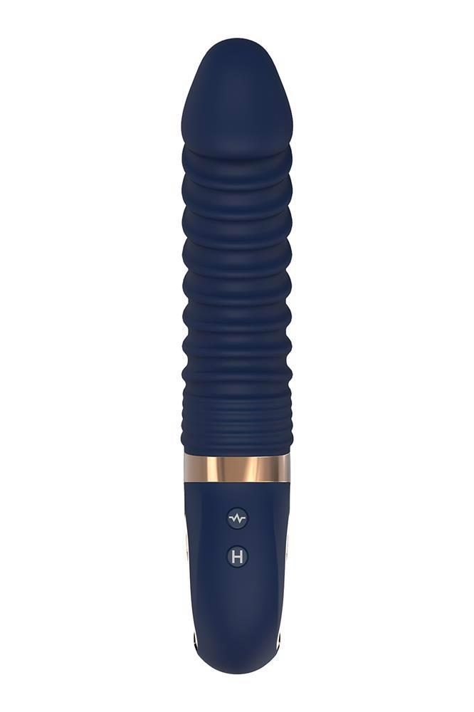 Wibrator punktu G Nereos granatowy silikonowy Dream Toys USB 23 cm