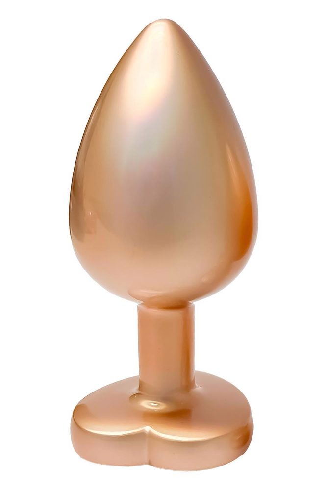 Korek analny Gleaming Love matowy złoty aluminiowy 9,5 cm
