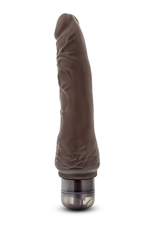 Realistyczny wibrator Dr Skin Cock Vibe czekoladowy 7 cali