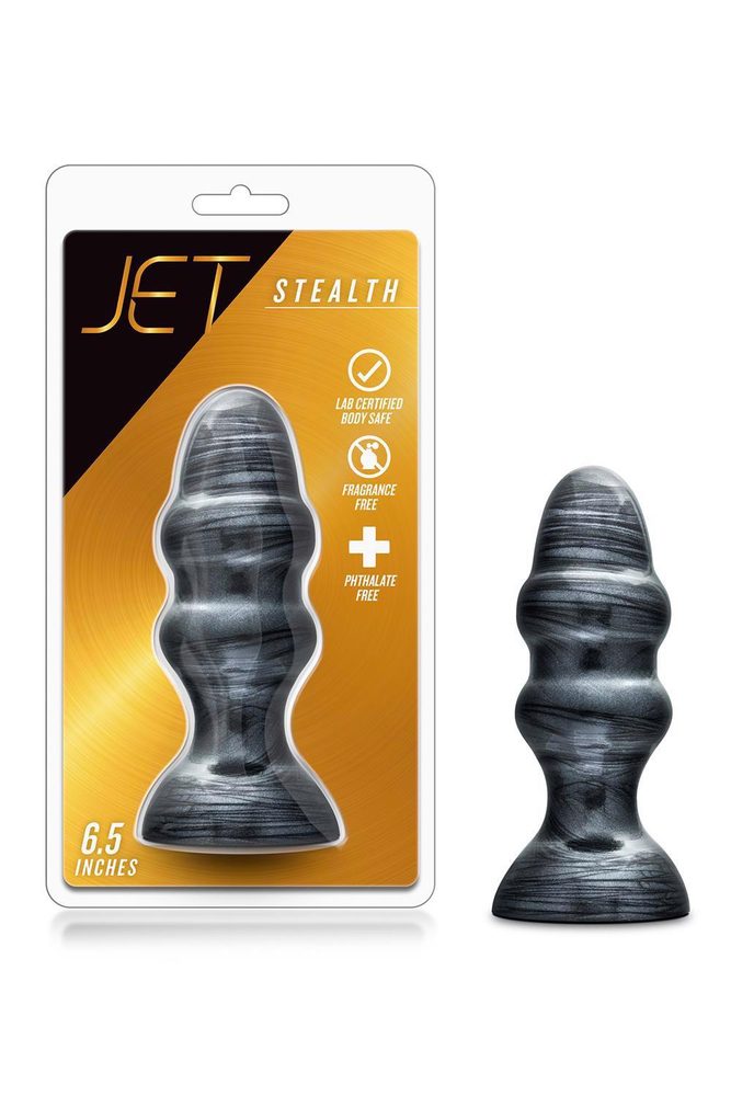 Korek analny Blush Jet Stealth czarny karbon metaliczny 16 cm