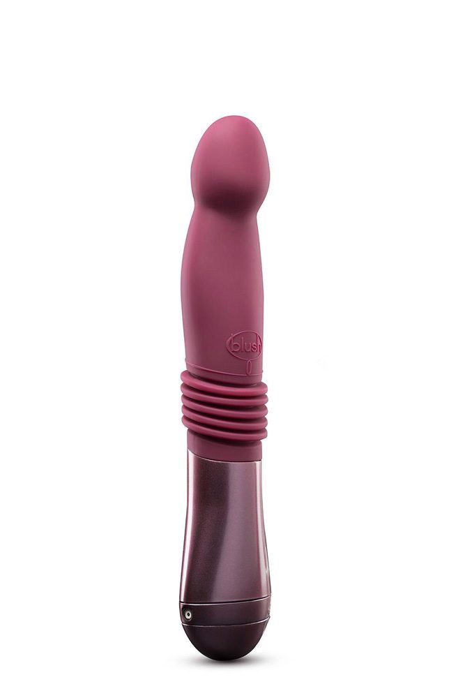 Dildo z pchnięciem Temptasia Trixie winne silikonowe 25 cm