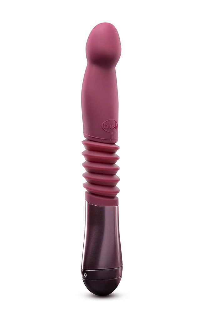 Dildo z pchnięciem Temptasia Trixie winne silikonowe 25 cm