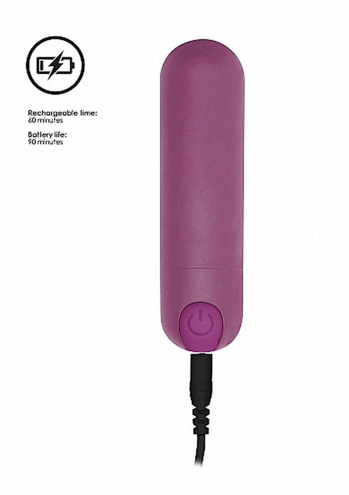 Mini wibrator pociskowy 10 prędkości Be Good Tonight fioletowy USB 8cm