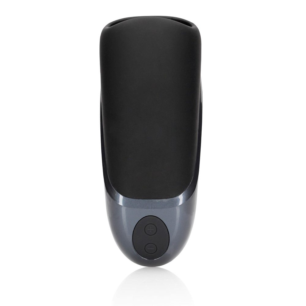 Wibrujący masturbator Loveline silikonowy czarny 7,5 cm