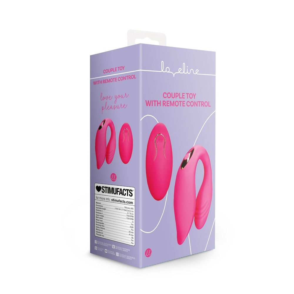 Stymulator dla par Loveline z pilotem silikonowy 8 cm 10 trybów
