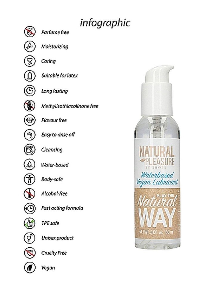 Lubrykant wegański na bazie wody Natural Pleasure 150 ml