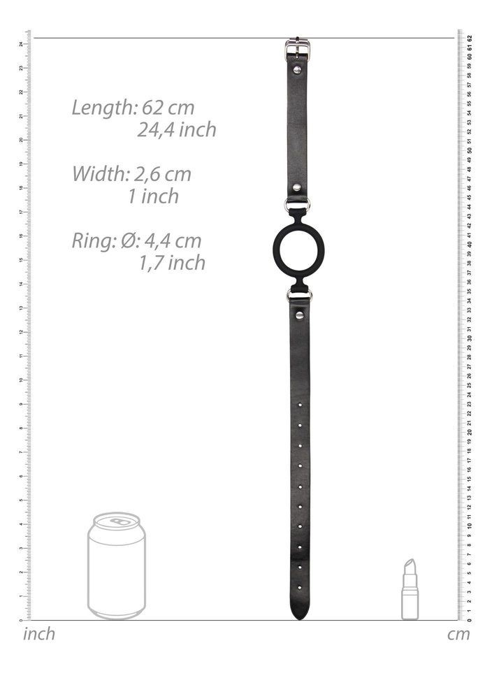 Knebel pierścieniowy silikonowy regulowany Ouch! 57 cm