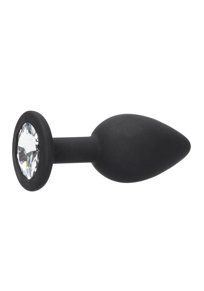 Korek analny silikonowy z odpinanym diamentem Ouch!